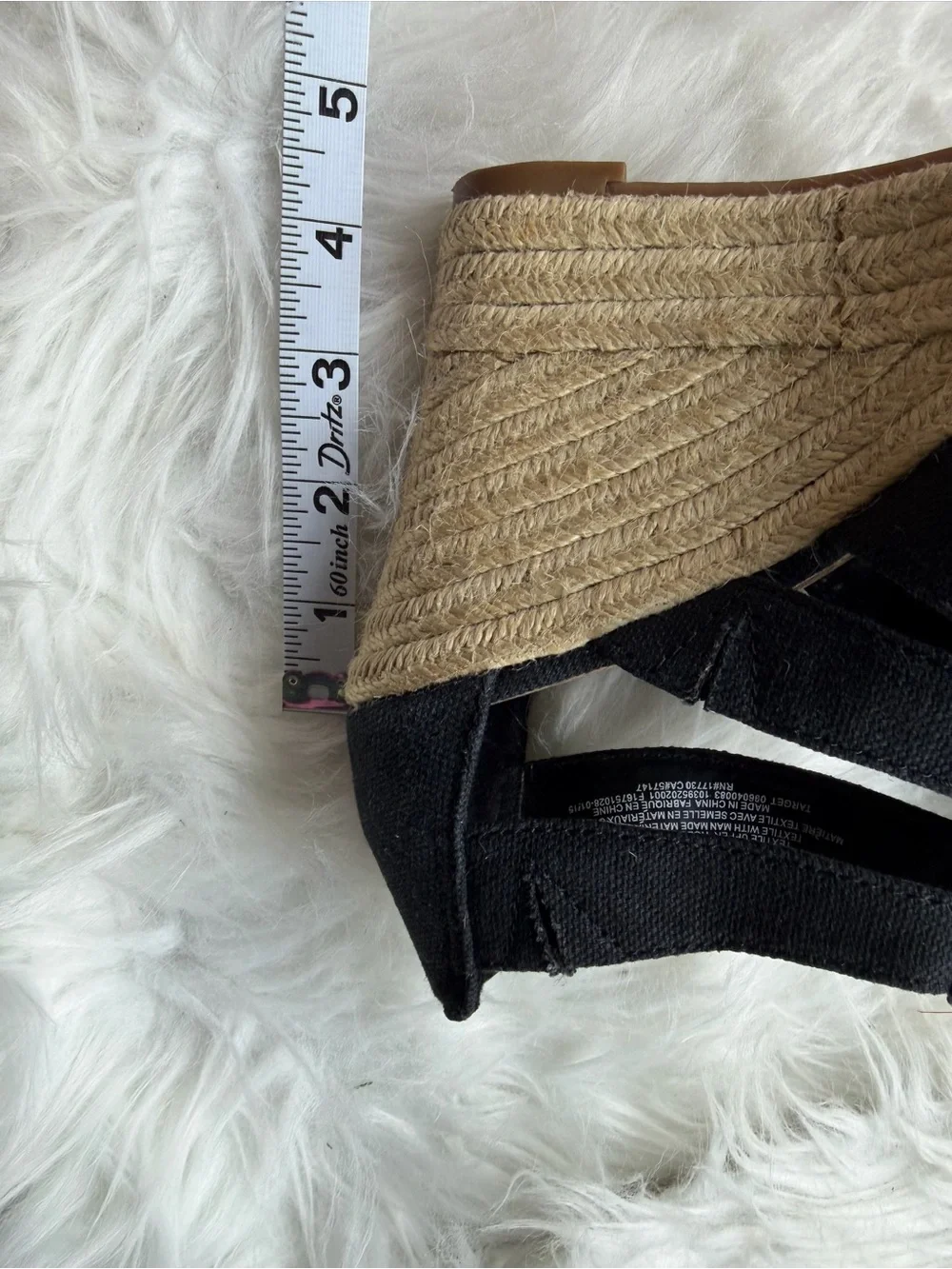 Black Strapy Wedge Sandals